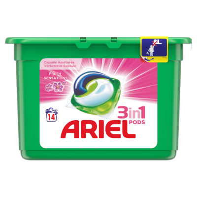 Ariel 3in1 Pods Sensation Pink Wasmiddelcapsules 14x