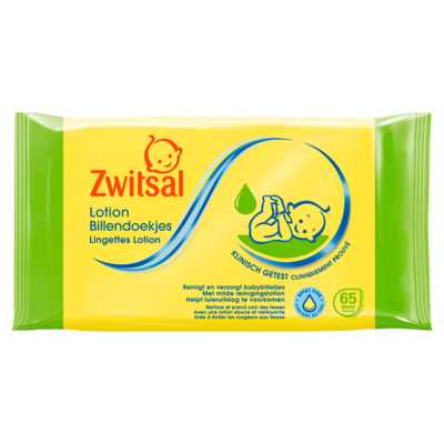 Zwitsal Baby Billendoekjes Lotion 65 Stuks