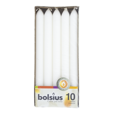 Bolsius Dinerkaars wit