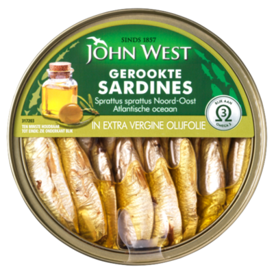 John West Gerookte sardines in olijfolie