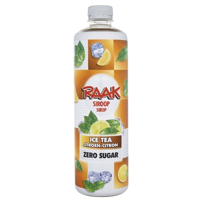 Raak zero suger vruchtensiroop ice tea
