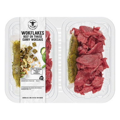 Huismerk Beef & Thai curry woksaus