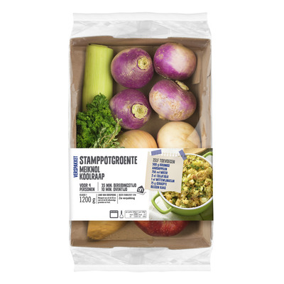 Huismerk Meiknol koolraap stampgroente verspakket