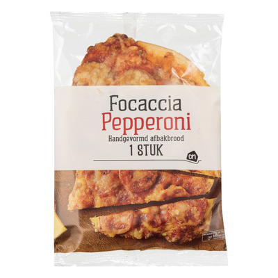 Huismerk Pepperoni focaccia
