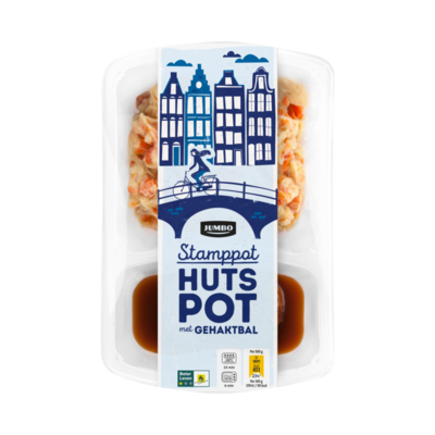 Huismerk Stamppot Hutspot met Gehaktbal