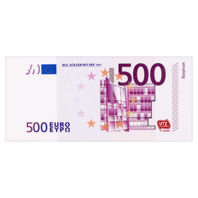 Melkchocolade Tablet 500 Eurobiljet 100 g