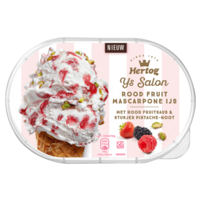 Hertog Ijssalon roodfruit mascarpone