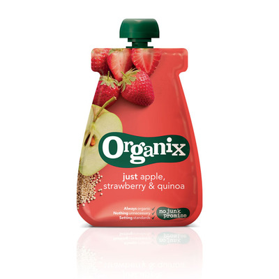 Organix Just apple strawberry quinoa