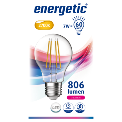 Energetic Led bulb clear 60we27