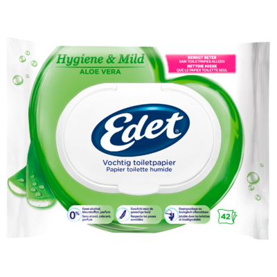 Edet Aloe Vochtig Toiletpapier 42 stuks