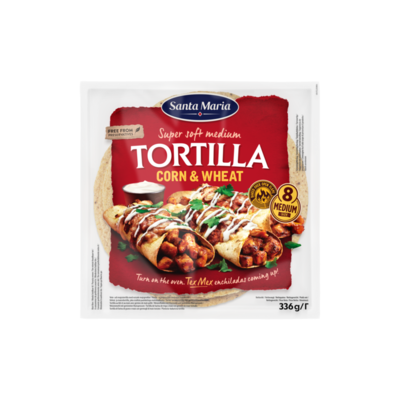 Santa Maria Super Soft Medium Tortilla Corn & Wheat 8 Stuks