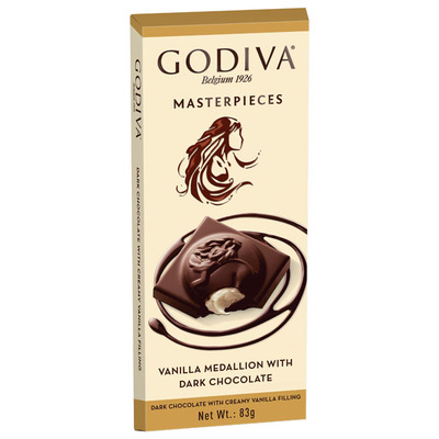Godiva Masterpieces tablet vanilla medallion