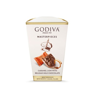 Godiva Masterpieces box milk caramel lion