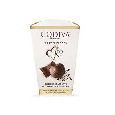 Godiva Masterpieces box dark ganache heart