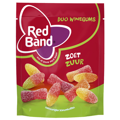 Red Band Duo winegums zoet zuur