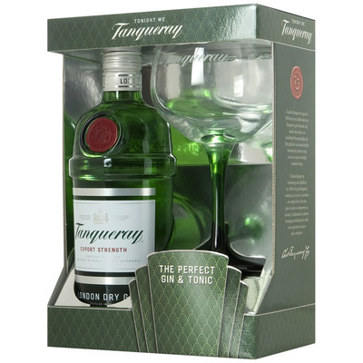 Tanqueray London Dry Gin met glas
