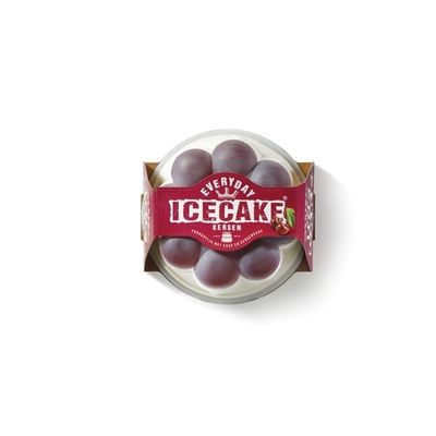 ijstaart met kersensaus