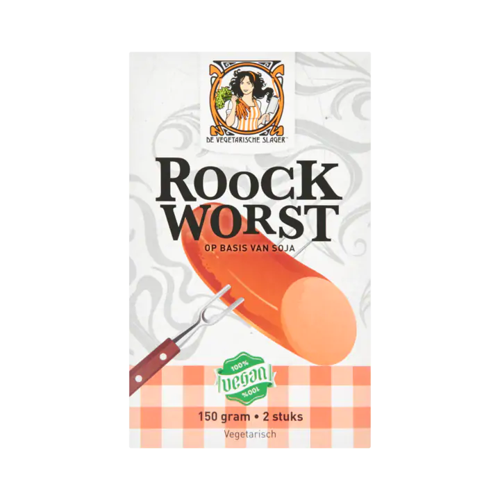 De Vegetarische Slager Roockworst 2 Stuks
