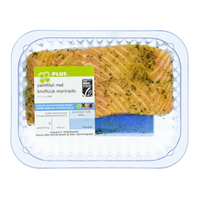Huismerk Zalmfilet met knoflookmarinade