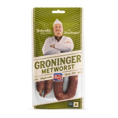 Huls Gekookte Groninger metworst