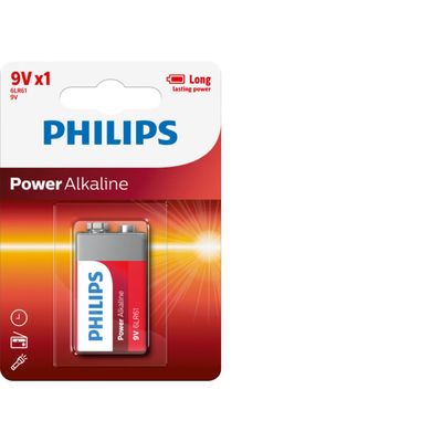 Philips Power Alkaline 9v/6lr61 Blister