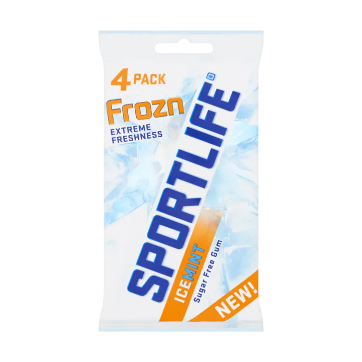 Sportlife Frozn Icemint Suikervrij Kauwgom 4-Pack Blister