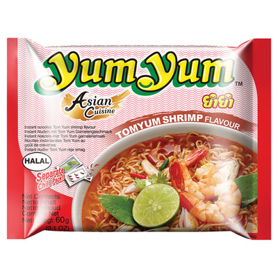 Yum Yum Tomyum garnalen pakje instant noedels