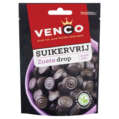 Venco Suikervrij Zoete Drop