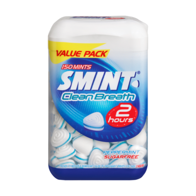 Smint Mints Clean Breath Peppermint Sugarfree Value Pack 150 Stuks