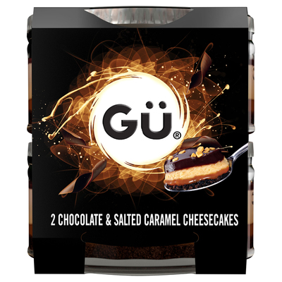 Gü Choco & salted caramel cheesecakes