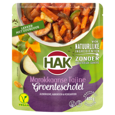 Hak Marokkaanse Tajine Groenteschotel Aubergine, Abrikoos & Koriander