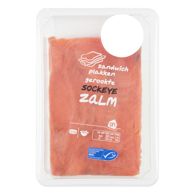 Huismerk Sockeye zalm sandwichplakken