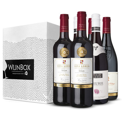 Huismerk De door kenners bekroond wijnbox rood