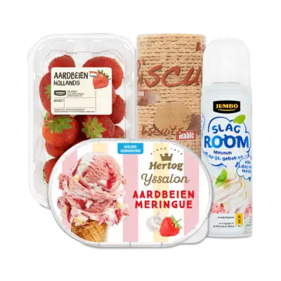 Aardbeien Met Hertog Ijs En Slagroom