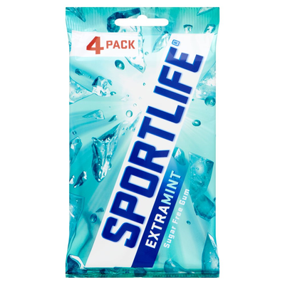 Sportlife Extramint Suikervrij Kauwgom 4-Pack Blister 4 x 17 g