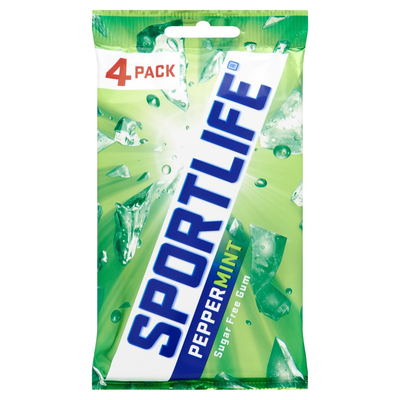 Sportlife Peppermint Suikervrij Kauwgom 4-Pack Blister 4 x 17 g