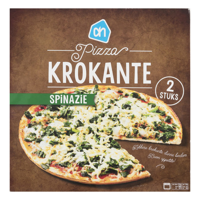 Huismerk Krokante pizza spinazie
