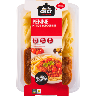 Huismerk Penne pittig bolognese