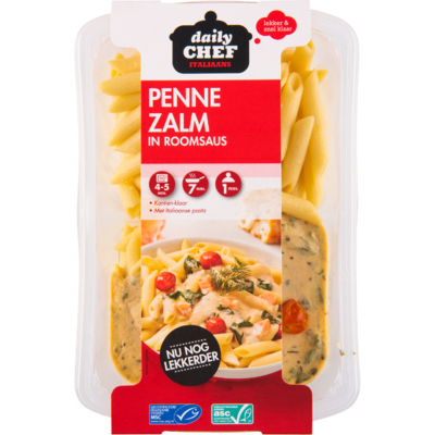 Huismerk Penne gerookte zalm