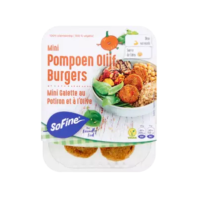 SoFine Mini Pompoen Olijf Burgers