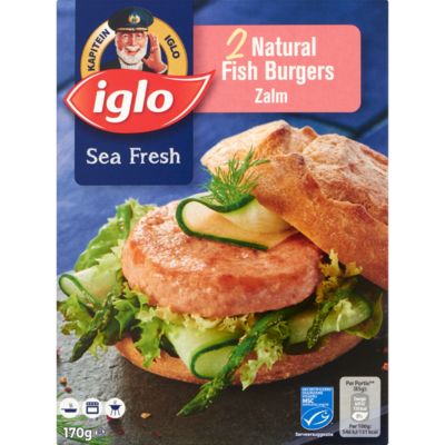 Iglo Sea Fresh Zalmburger 2 Stuks