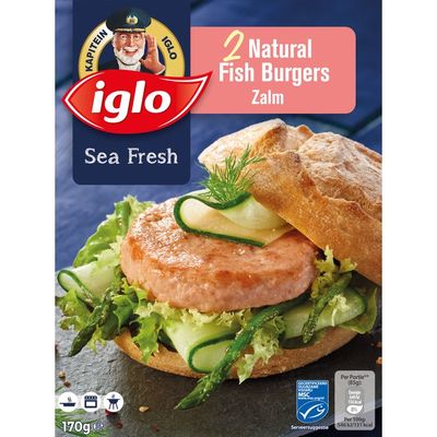 Iglo Natural fish burger zalm