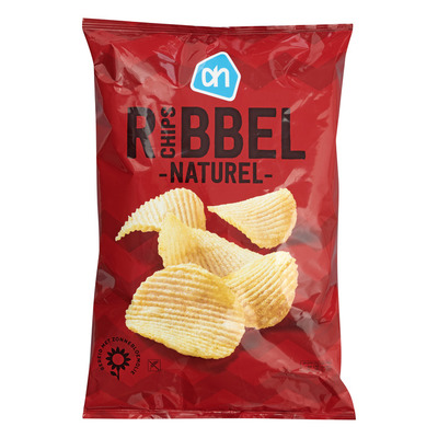 Huismerk Ribbelchips naturel