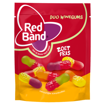 Red Band Duo winegums zoet fris