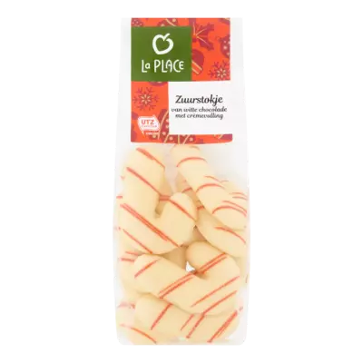 La Place Zuurstokje van Witte Chocolade met Crèmevulling