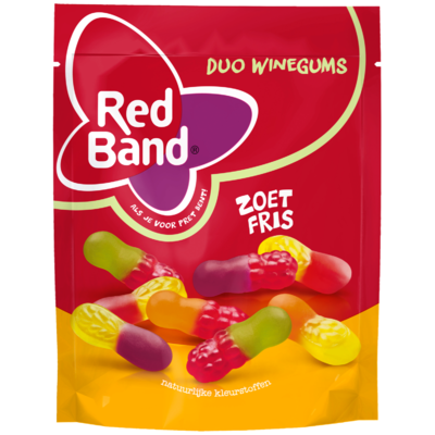 Red Band Duo winegum zoet-fris