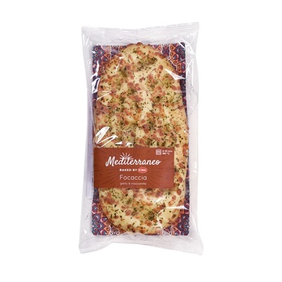 Mediterraneo focaccia kruiden mozzarella