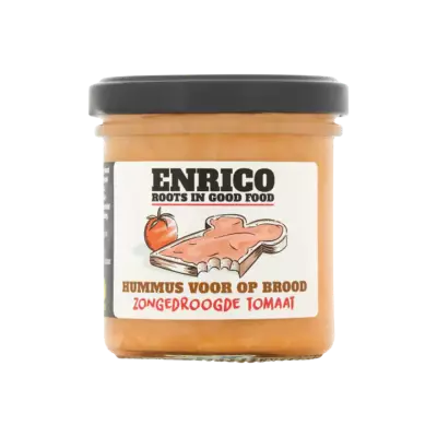 Enrico Hummus voor op Brood Zongedroogde Tomaat