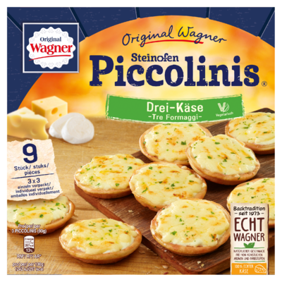 Original Wagner Steinofen Piccolinis Drei-Käse 9 Stuks 270 g