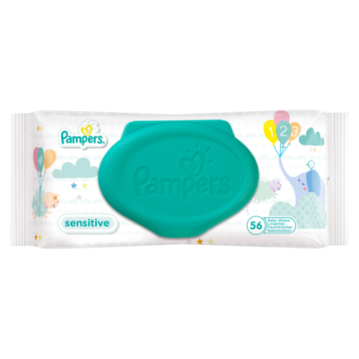 Pampers Sensitive Babydoekjes Single Verpakking 56 Doekjes